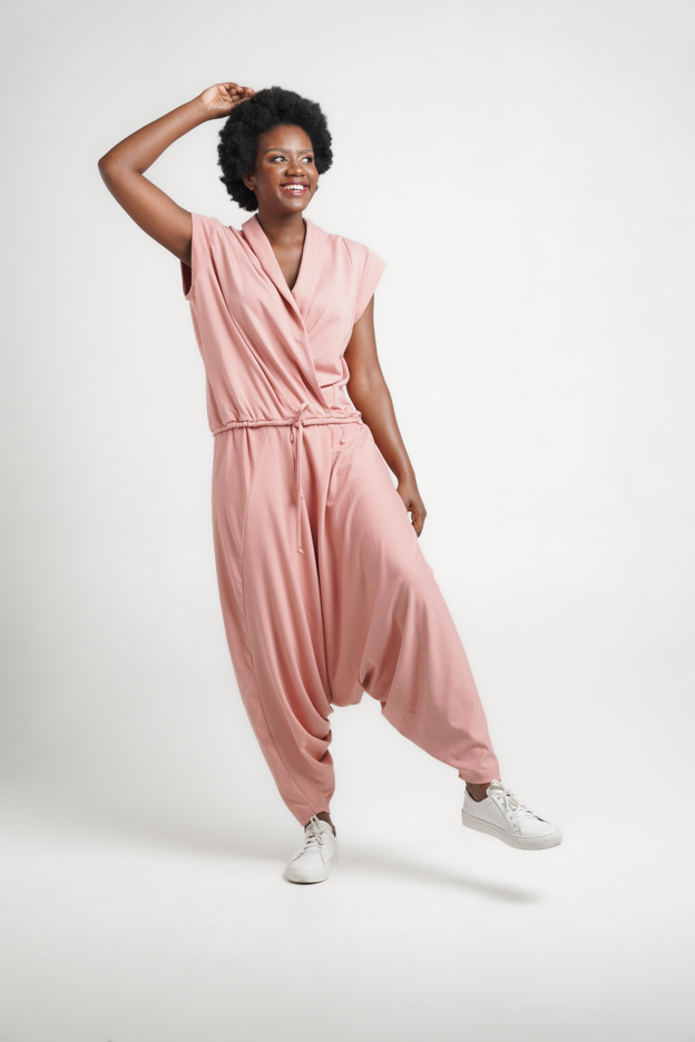 Colleen Eitzen Winter Pink Terry Knit Ali Jumpsuit