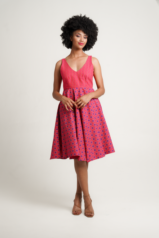 Shweshwe straight top cut dresses