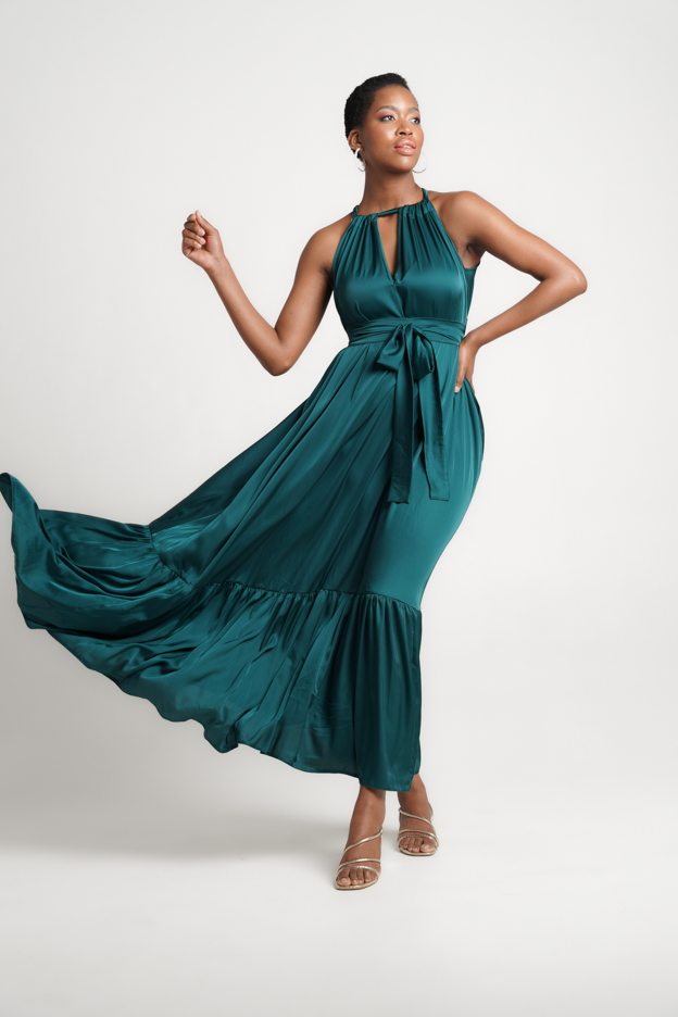 Fluidity De Chine Frill Dress The Space SA