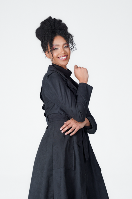 Frida Black Princess Coat Dress The Space SA