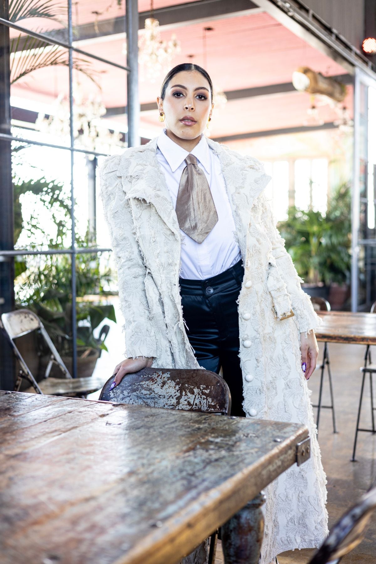 papier × FREAK'S STORE Trois Dress Coat Frida Cream Princess Coat Dress – The Space SA