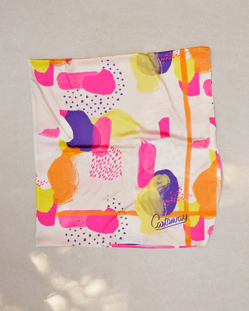 Castaway Bright Artist Silk Wrap