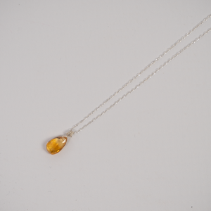 Barely There Gems Citrine Sterling Silver Necklace