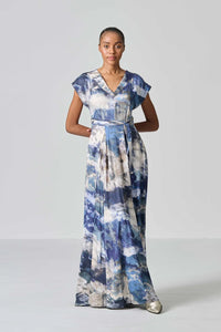 Amanda Laird Cherry Thabitha Cloud Print Dress
