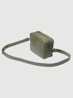Antelo Nixie Leather Camera Crossbody - Khaki Green