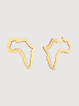 Ditsala Design Xx Small Africa Outline Earrings