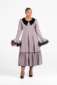 Ntonga Avar Tweed Midi Dress