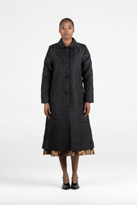 Amanda Laird Cherry Harri Brocade Coat