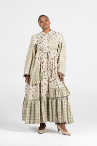 Frida Cream Vintage Bloom Maxi Dress