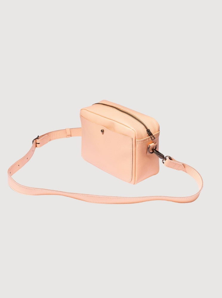 Antelo Nixie Leather Camera Crossbody - Peach Haze