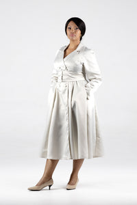 Amanda Laird Cherry Durn Milk Satin dress