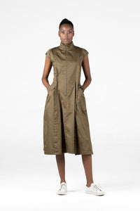 Colleen Eitzen Olive Cotton Sateen Starlight Dress