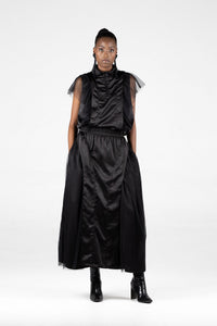 Colleen Eitzen Black Satin And Tulle Luna Skirt
