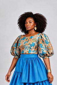Skhathi Collection Brocade Crop Top