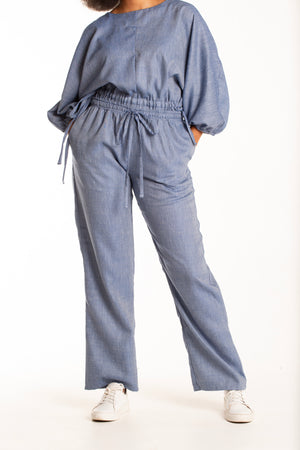 Colleen Eitzen Navy Linen Look Chelsea Pants