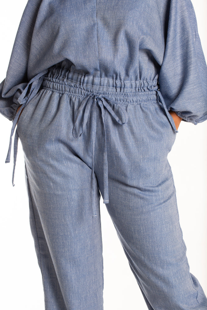 Colleen Eitzen Navy Linen Look Chelsea Pants