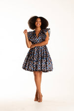 Frida black /blue Lea Dress