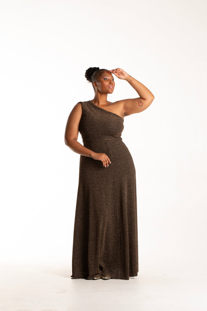 Fluidity One Shoulder Maxi Dress