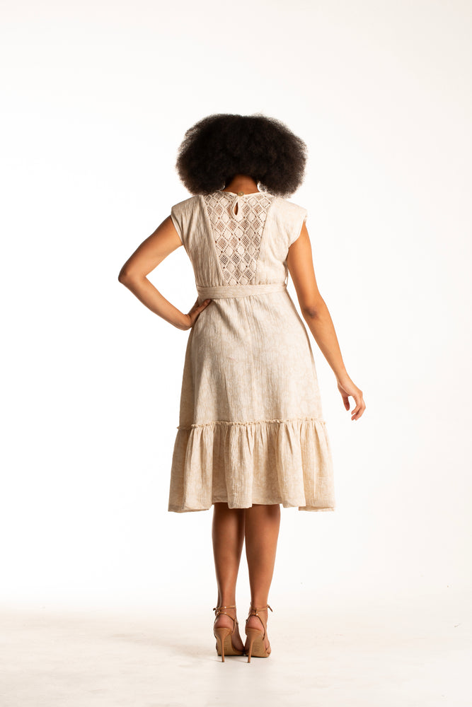 Frida Cream Vogue Vintage Dress