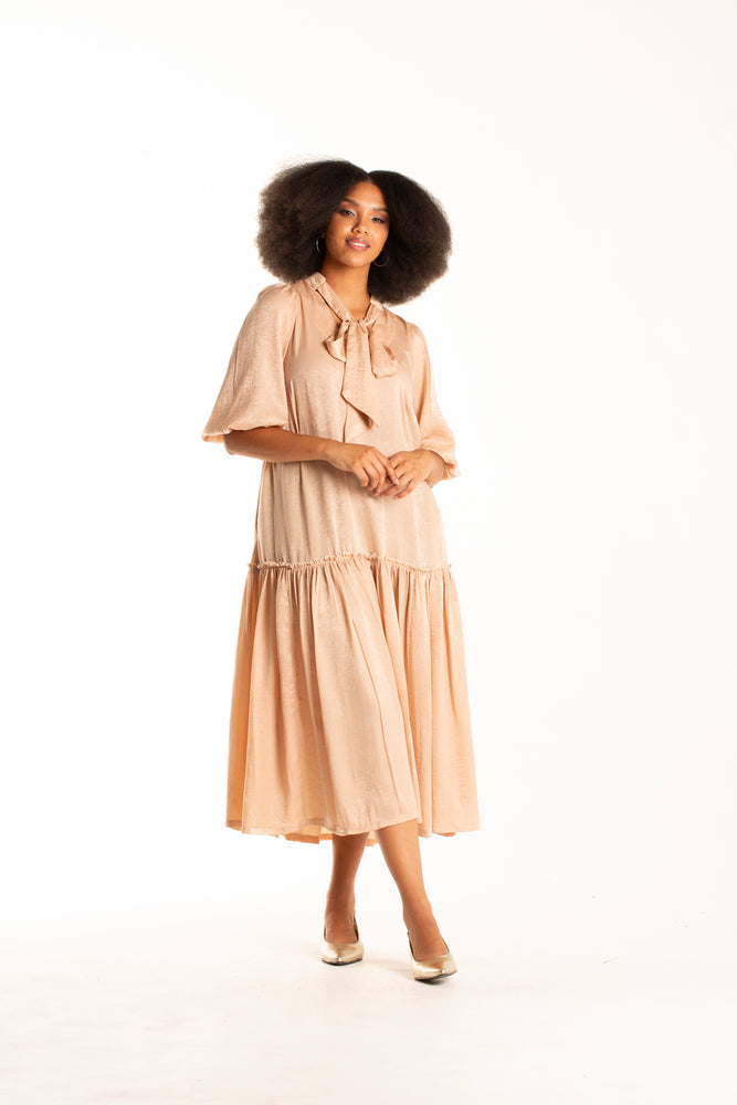 Frida Gold/Nude Nolan Maxi Dress