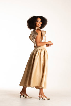 Frida Gold Maxi Tee Skirt