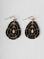 Home Industry Teardrop Beaded Glass Earrings