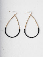 Home Industry Rinestone Waterdrop Large Hoop Earrings
