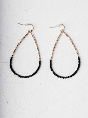Home Industry Rinestone Waterdrop Large Hoop Earrings