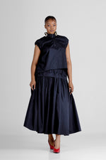 Colleen Eitzen Black Poly Cotton Cat Skirt