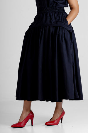 Colleen Eitzen Black Poly Cotton Cat Skirt