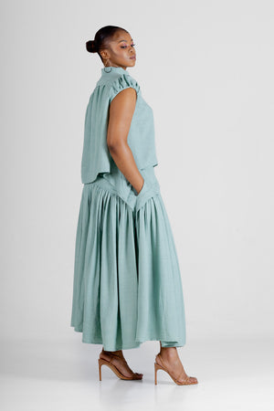 Colleen Eitzen Light Sage Turkish Linen Cat Top