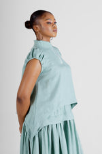 Colleen Eitzen Light Sage Turkish Linen Cat Top