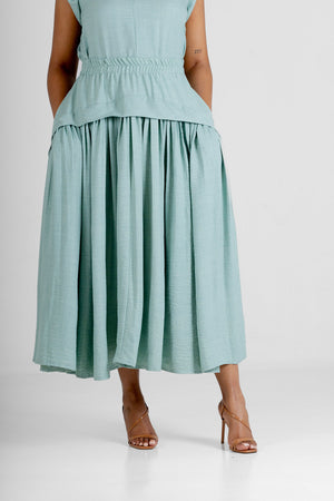 Colleen Eitzen Light Sage Turkish Linen Cat Skirt
