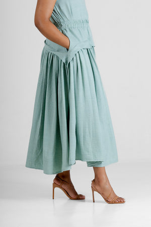 Colleen Eitzen Light Sage Turkish Linen Cat Skirt
