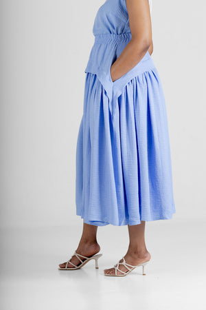 Colleen Eitzen Pale Blue Turkish Linen Cat Skirt