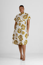 Colleen Eitzen Khaki Floral New Tori Dress