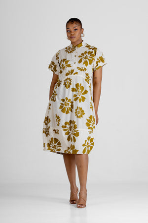 Colleen Eitzen Khaki Floral New Tori Dress