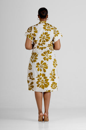 Colleen Eitzen Khaki Floral New Tori Dress