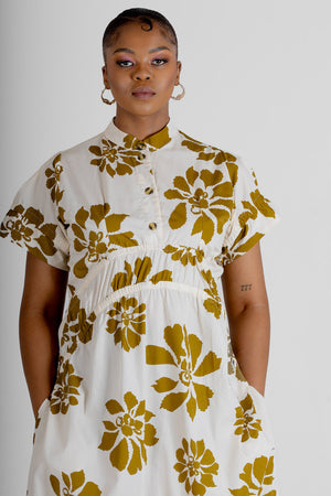 Colleen Eitzen Khaki Floral New Tori Dress