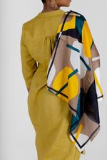 Home Industry  Bold Geo Yellow And Green Scarf