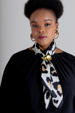 Home Industry Light Leopard Print Scarf