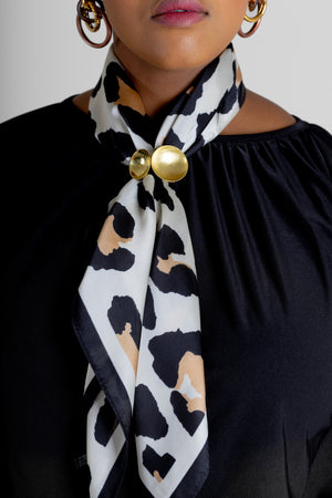Home Industry Light Leopard Print Scarf