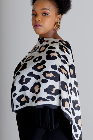 Home Industry Light Leopard Print Scarf
