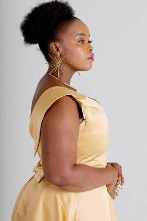 Frida Gold  Classic Maxi  Dress