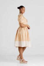 Frida Nude/Cream Babydoll Dress