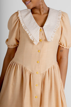 Frida Nude/Cream Babydoll Dress