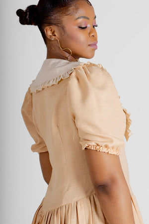 Frida Nude/Cream Babydoll Dress