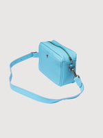 Antelo Nixie Leather Camera Crossbody - Scuba Blue
