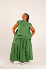 Colleen Eitzen Olive Poplin Skirt