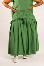 Colleen Eitzen Olive Poplin Skirt